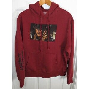 Dumbgood A Nightmare on Elm Street Freddy Krueger Graphic Oxblood Hoodie LG
